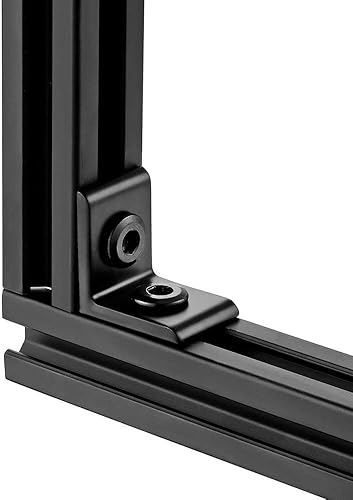 Miniatura 4 de 10 juegos de conectores de soporte de esquina 2020 para accesorios de perfil de extrusión de aluminio con ranura de 0.236 in de la serie 2020 (L