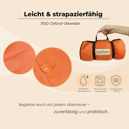 EpicRove RovePad Base – wasserdichte Hundematte 110×68 cm, rutschfest & Waschbar, Kratzfeste Outdoor Matte für Große Hunde & Katzen, Reise & Camping