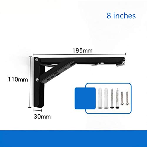 2pcs Klappwinkel Tisch Klappkonsole Winkel Klappträger Weiß Klappwinkel Edelstahl Regalträger Schwerlastträger Klappenbeschlag für Wandtisch Grill
