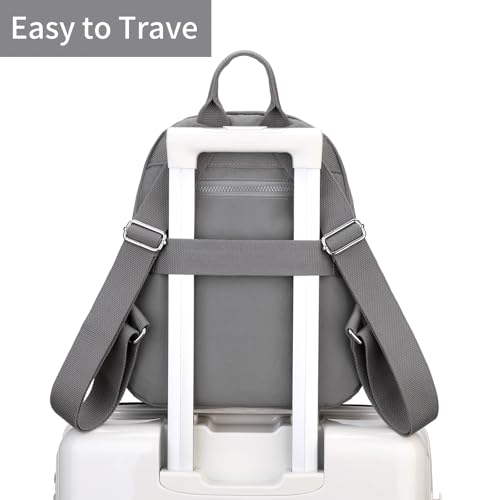 Image of Tanweibago Mini Nylon Women Backpacks,11L Small Ladies backpacks Casual Lightweight Women Shopping Travel Daypack (Gray)