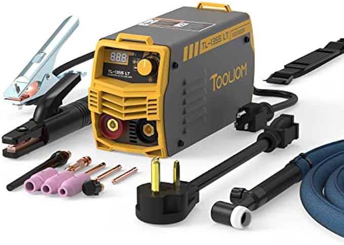 TOOLIOM 135A Stick Welder/Lift TIG,110V/220V MMA ARC Welder Machine with Lift TIG Torch Inverter Welder with Digital Display Hot Start Portable Welding Machine