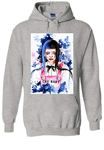 PatPat Store Melanie Martinez Cry Baby Novelty Grey Men Women Unisex Hooded Sweatshirt Hoodie-S