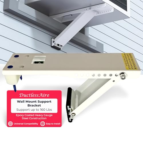 DuctlessAire DA-160 Wall Mount Support Bracket - Heavy Duty Air Conditioner Support Brackets - Air Conditioner Window Unit, Mini Split, HVAC Brackets - Outdoor Wall Mounted Window AC Bracket (160 lbs)