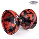 Juggle Dream Jester Diabolo Jonglierset – Kugellager Achse Profi-Diabolo mit Alu-Handstäbe und Online-Lernvideo – Jonglierspielzeug (Schwarz/Rot)