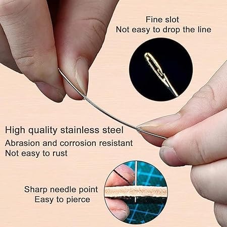Quilting Needle Set by IKQLEEX | Self Threading Quilting Needle with Wooden Case | Embroidery Needles Threader Inserter Set | Stitching Clothes Hand Sewing Needle Set 3