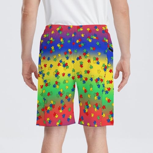 Mens Swim Trunks with Compression Liner 5 inch Quick Dry Board Shorts Cargo with Zipper Pockets Swim Shorts3