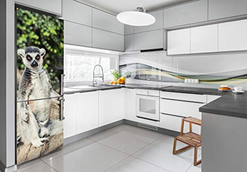 Pegatinas pared decoración cocina lémur vinilo autoadhesivo refrigerador 60x180 3