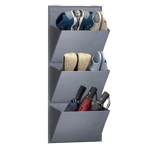 Genérico Zapatero colgante, soporte estrecho para zapatos, zapatero de pared, organizador adhesivo para caravanas, hogar, oficinas, dormitorios y armarios