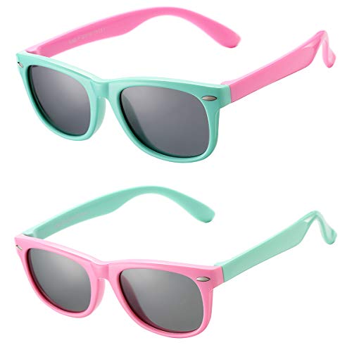 Image of AZORB Kids Polarized Sunglasses TPEE Rubber Flexible Frame for Boys Girls Age 3-10, 100% UV Protection
