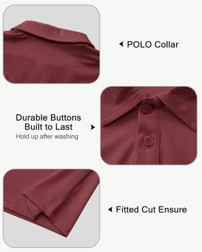 Image of MIVEI Kids' Performance School Uniform Polo Shirt Breathable UPF50+ | Youth Boys Girls Short Sleeve Golf Collared Shirts Grid Dry Fit Wrinkle Free Stretch Lightweight Cool Athletic Button Dress