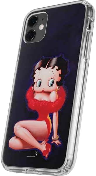 Skinit Clear Phone Case Compatible with iPhone 11 - Officially Licensed Betty Boop Red Dress Design