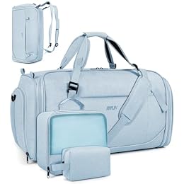 Convertible Garment Bags for Travel - Carry on Garment Duffle Bag with Backpack Straps for Men Women, 4 in 1 Large Travel Duffel Bags with Shoes Compartment Hanging Suit Dress Weekender Bag 3pcs Set