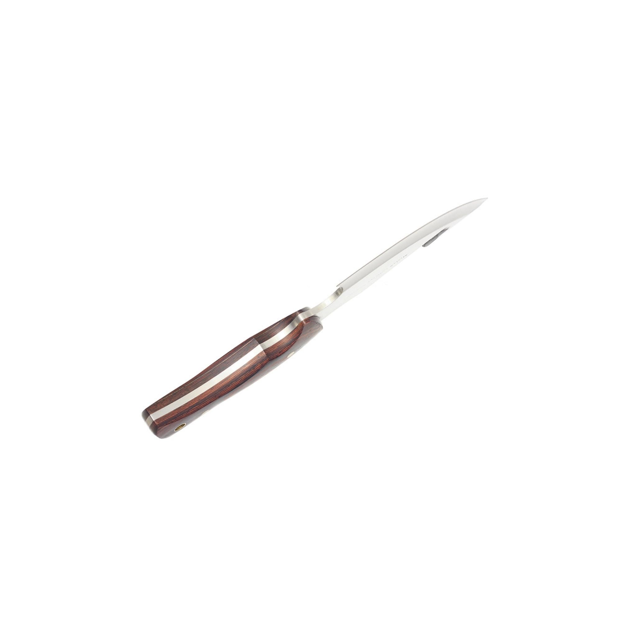 Muela GRIZZLY-12R Cuchillo de Caza con Hoja fija de 12 cm en Acero MoVa y Empuñadura de Madera Coral. Fabricado en España | Ideal para Caza,Supervivencia, Outdoor y Bushcraft | LO TRINCO YO