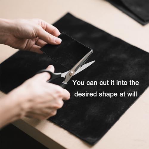 Image of Y.A. LOTUS Black Microfiber Fabric Self-Adhesive Suede Look 39.37in x 78.74in, Premium Synthetic Leather - Stretch Film Fabric Perfect for car Interior Decorate