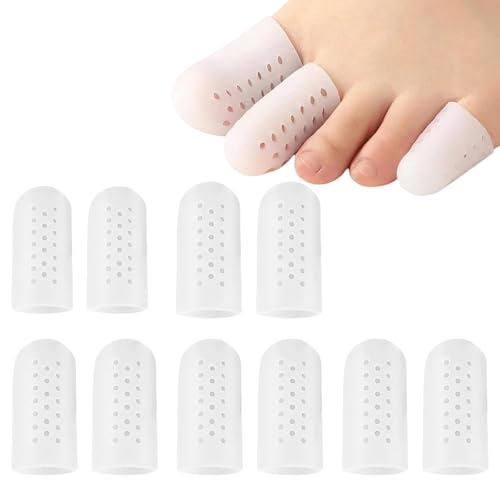 10 Piezas Protector Dedos Pie Silicona,Protector Dedo Gordo Pie Transpirable,Para Ampollas, Callos, Alivio Del Dolor De Fricción Y Mucho Más