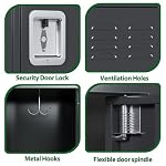 Metal Storage Locker with 3 Big Doors & 3 Small Doors, Lockers for Employees with Hooks for School Garage Office Gym Bedroom,Assembly Required,Dark Grey - Image 4