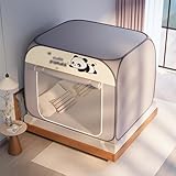 Tienda Invierno Interior de Campaña Térmico con Calefactor Individual Tienda-Cama de Algodón de Instalación Gratuita Cálida y Resistente Al Viento Apta para Cama o Suelo(1.5x1.8m)