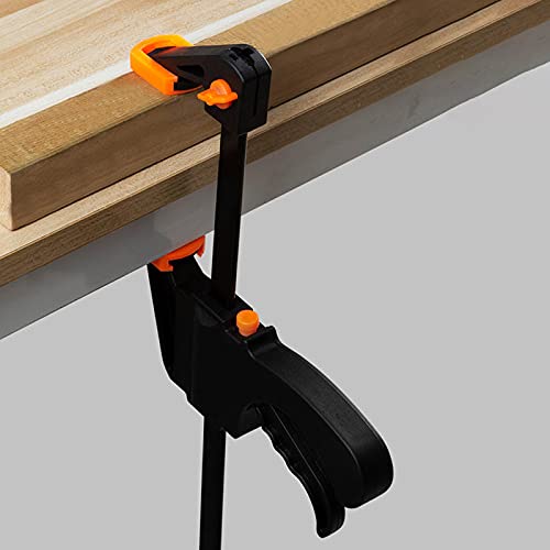 Lishine 4 Inch & 8 Inch Bar Clamps, 8 Pack Quick Grip Clamps For Woodworking, Trigger Clamp One Handed Ratchet Clamp, Small Bar Clamp For Craft #TOP5