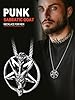 FaithHeart Baphomet Satanic Pendant Mens Necklace Stainless Steel Devil Symbol Pentagram Goat Jewellery Amulet Gifts for Boys #1