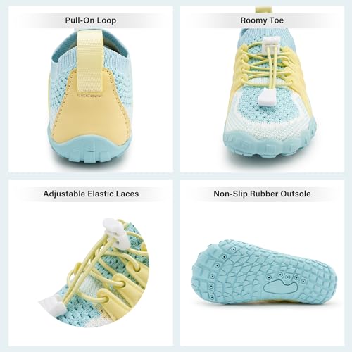 Image of Stelle Water Shoes for Kids Adjustable Laces | Quick Dry Barefoot Non-Slip Shoes with a Roomy Toe Box for Boys and Girls,Beach,Hiking,Toddler to Big Kid
