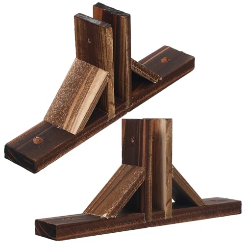 COLLBATH Zaunzubehör Holz 2 Stück Dreieckige Stützfüße Für Gartenzaun Und Sichtschutzzaun Einfache Installation Wetterfestes Gartenfundament