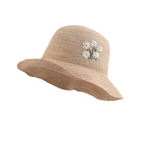 Chapeau de soleil en raphia tissé main élégance d'été pour femme