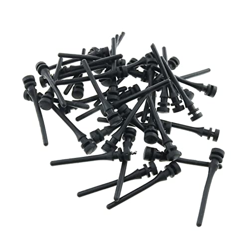 E-outstanding 20pcs Black PC Case 008Fan Mounting Pin Anti Noise Computer Components Vibration Silicone Rubber Screws, 45mm