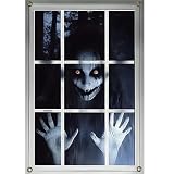ENYACOS Scary Halloween Window Decorations - Outdoor & Indoor Party Decor & Accessories Halloween Horror Curtains