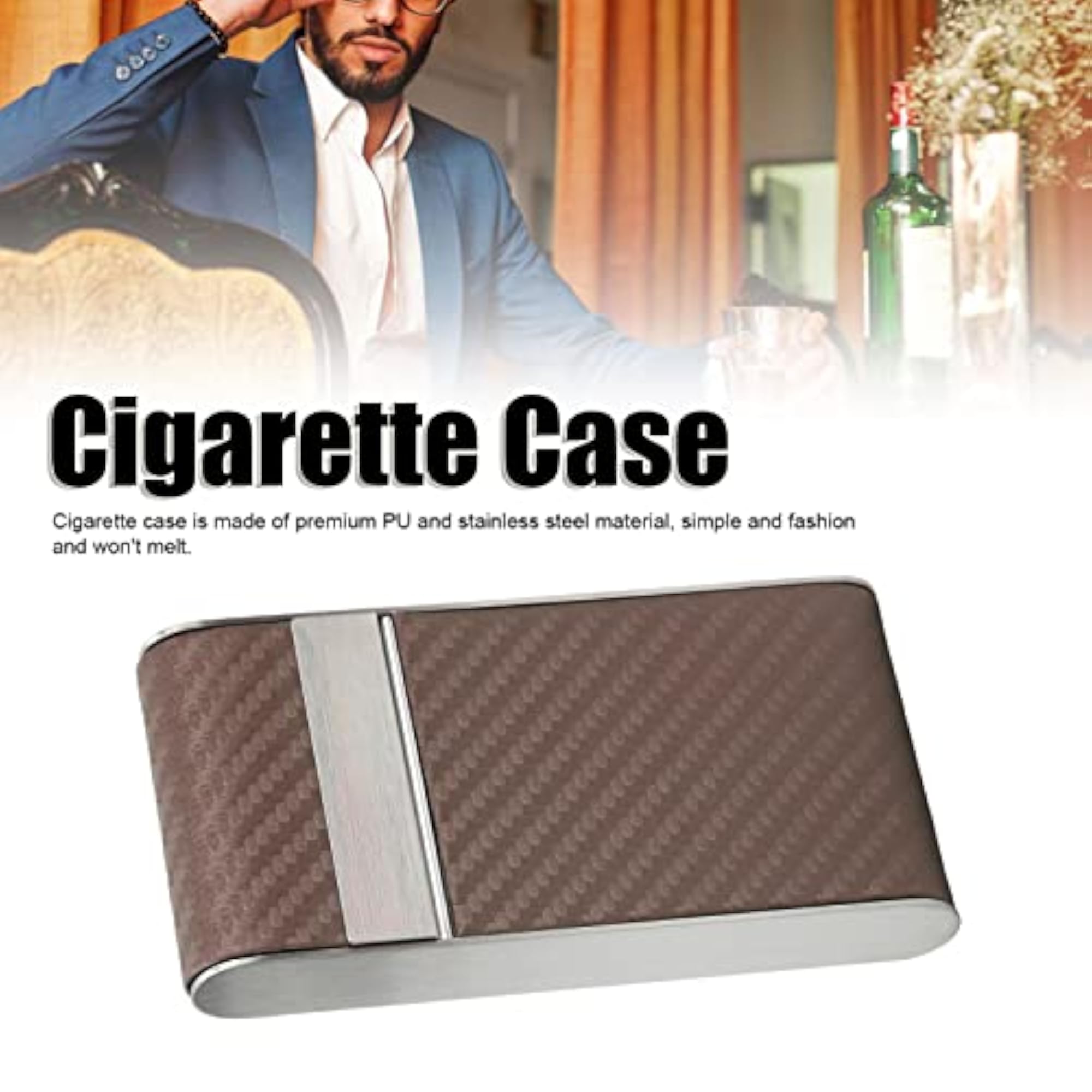 Scratch Proof Stainless Steel Dustproof Cigarette Box