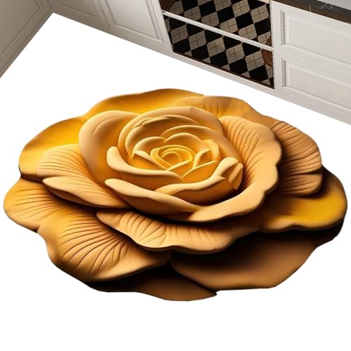 Alfombrilla De Ducha De Tierra De - Alfombra Antideslizante para Baño Segura,Antideslizante Secado Rápido 40x40cm Estética Floral para Sala Cocina Baño O Piscina