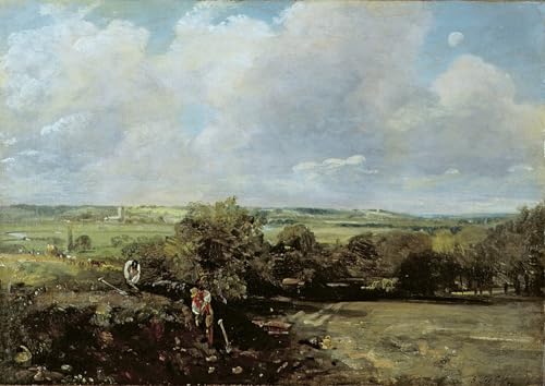 Toile pour la décoration murale la vallée de Dedham par John Constable grand tableau 60x90cm