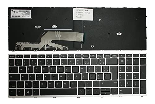 Clavier ordinateur portable HP 6037B0134403 haute précision argent cadre noir
