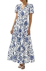 Floral White Dark Blue