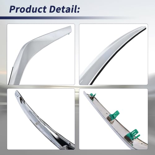 Magimaker Front Grille Trim Molding Chrome Set Compatible with Nissan Altima 2023 2024 2025 Replace 620759HF0A 620749HF0A Front Bumper Grille Trim Driver and Passenger Side (Silver) by Magimaker - Used condition - Image 4