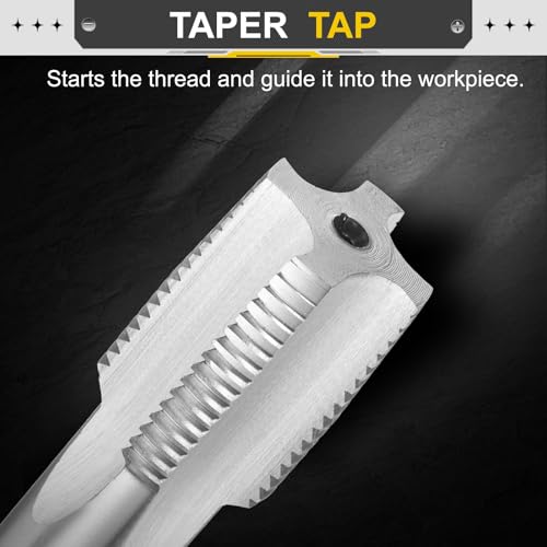 Image of uxcell Hand Taper Tap 1 inch-12 UNF 2B Left Hand Thread Taper Style Taps Straight Flute Screw Tapping Threading Tool High Speed Steel HSS6542