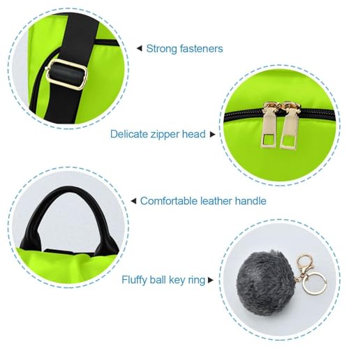 Sac à dos vert citron en polyester sergé durable de haute qualité - 5