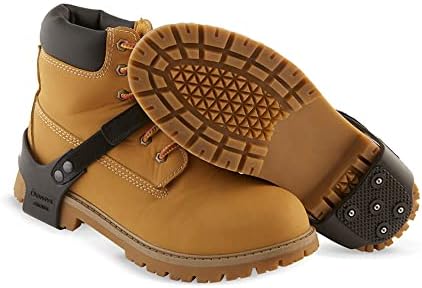 K1 Heel-Stop Ice Cleats - Traction Aids for Men & Women in Winter Snow - Steel Spikes