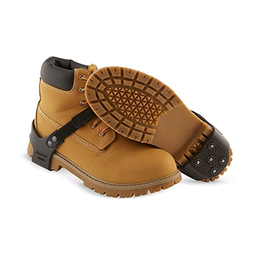 K1 Heel-Stop Ice Cleats - Traction Aids for Men & Women in Winter Snow - Steel Spikes