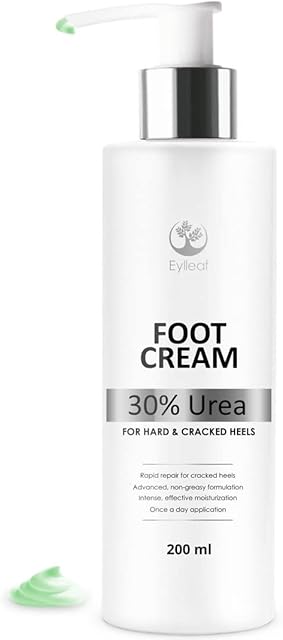 Foot Cream 30% Urea by Eylleaf - Foot Repair Treatment for Dry Feet and Cracked Heels 200ml