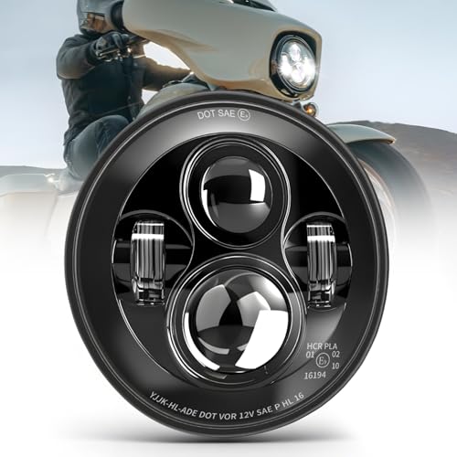 CO LIGHT 1pc 7 Zoll Motorrad LED Scheinwerfer, rund, mit Fern-/Abblendlicht, für Motorräder