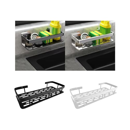Image of CLUB BOLLYWOOD Kitchen Sink Organizer Rustproof Non Slip Drain Basket Sink Rack for Counter Black| Kitchen, Dining & Bar | Racks & Holders| Racks & Holders|1 Sink Organizer