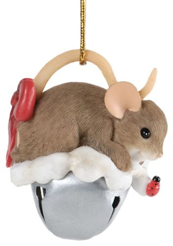 Enesco Charming Tails Sharing a Little Jingle with You Ornament, 2-Inch