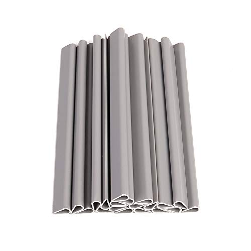 Preisvergleich Produktbild HENGMEI 50 Stück PVC sichtschutzstreifen hellgrau befestigungsclips Sichtschutz Klemmstreifen (50 Stück,Hellgrau)