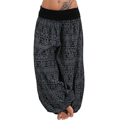 Pantalon décontracté à jambes larges doux avec ceinture extensible grand confort