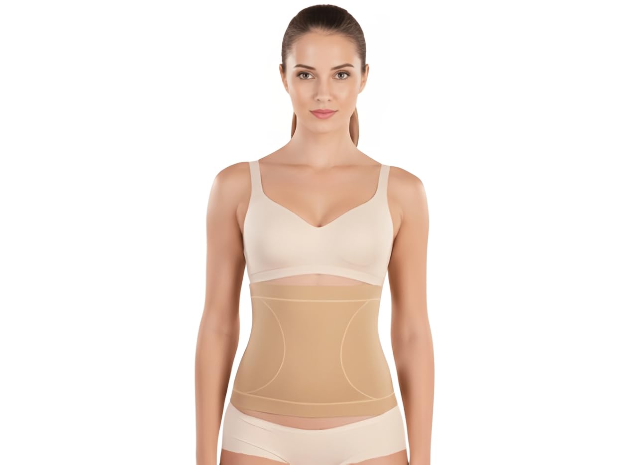 High Waist Tummy Control Shapewear Belt for Women, Beige, M, Cotton Lining-image-15