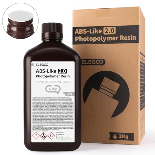 Resina 3D Gris ELEGOO 2.0 - Fotopolímero Rápido UV 405nm para Impresoras 3D LCD/DLP. - Fernando Cortés