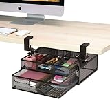 Photo Gallery ruspela organizer per cassetti sotto la scrivania con 2 strati sotto la scrivania, senza trapano, cassetti in rete metallica per forniture per ufficio, oggetti essenziali per la casa, documenti e Photo Gallery ruspela organizer per cassetti sotto la scrivania con 2 strati sotto la scrivania, senza trapano, cassetti in rete metallica per forniture per ufficio, oggetti essenziali per la casa, documenti e