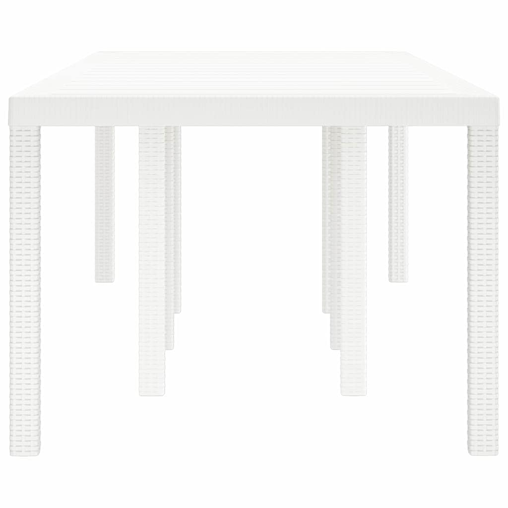 Nowoczesny prostokątny stół ogrodowy z polirattanu ze stabilną ramą stalową, 250 x 100 x 73 cm, do ogrodu i na taras