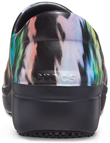 Crocs Womens Women's Neria Pro Ii | Slip Resistant Work Shoes Clog, Tie Dye, 7 Us #TOP1