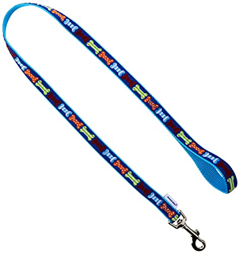 Ancol Blue Paw-n-Bone Dog Lead, 19 mm x 1 m